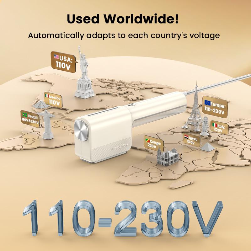 Dual-voltage travel portable mini steam iron, 2-in-1 steam iron