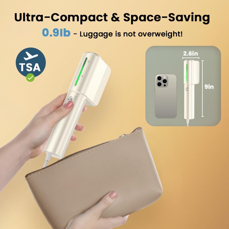 Dual-voltage travel portable mini steam iron, 2-in-1 steam iron